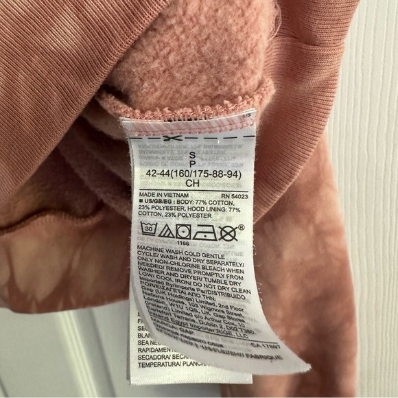 Size S GAP Oversized Vintage Soft Cropped Hoodie - Pink Tie Die - Picture 6 of 6